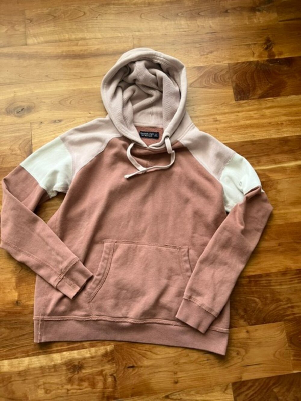 A&F color block hoodie sweatshirt